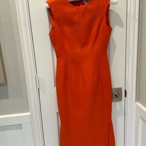New With Tags Max Mara Sportmax Vibrant Orange Midi Dress